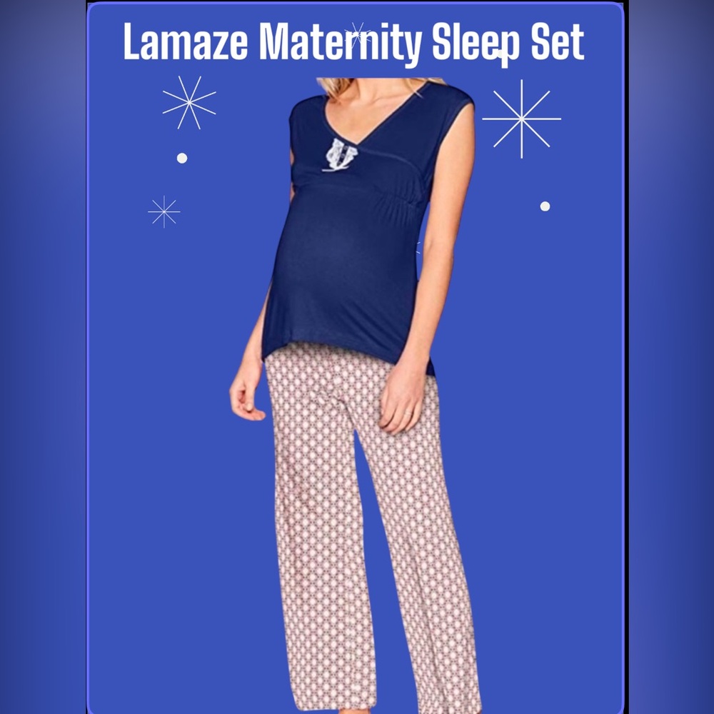 Lamaze Maternity 2pc Sleeveless Sleep Pant Set Sz XL NWT